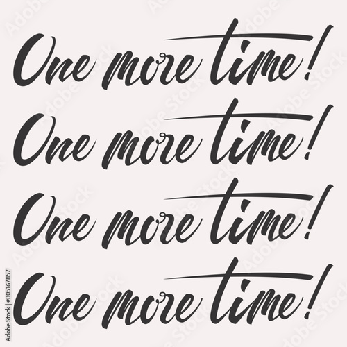 One more time lettering card