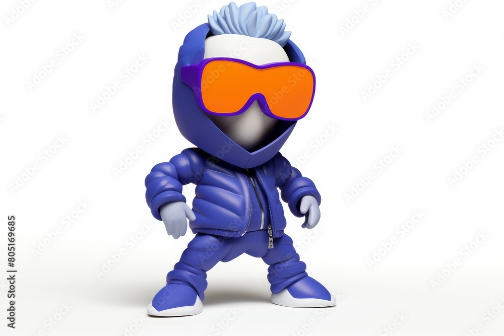 Cartoon Character With Goggles and Jacket Cartoon Character With Goggles and Jacket