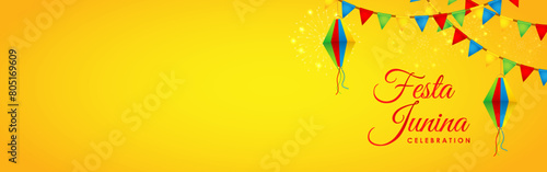 Vector illustration of Festa Junina social media feed template