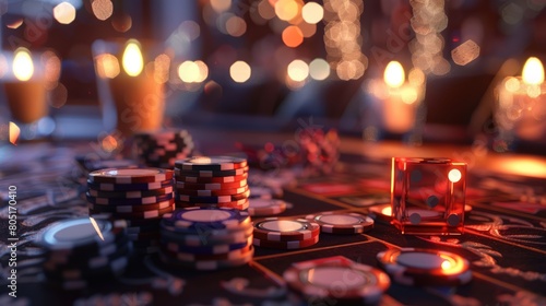 A close up view of casino table photo
