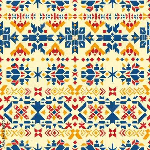 An abstract tribal seamless pattern design