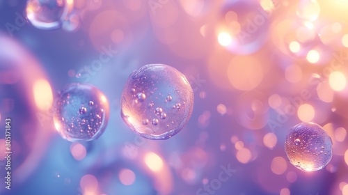 Floating Bubbles Creating a Whimsical Scene
