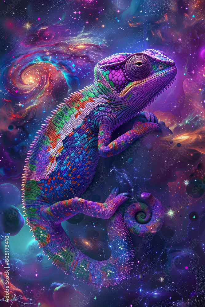 Chameleon Blending into Galaxy: Cosmic Camo Chameleon Blending into Galaxy: Cosmic Camo