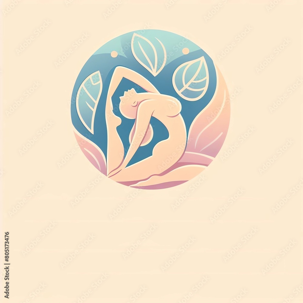Obraz premium Girl doing yoga, generative ai 
