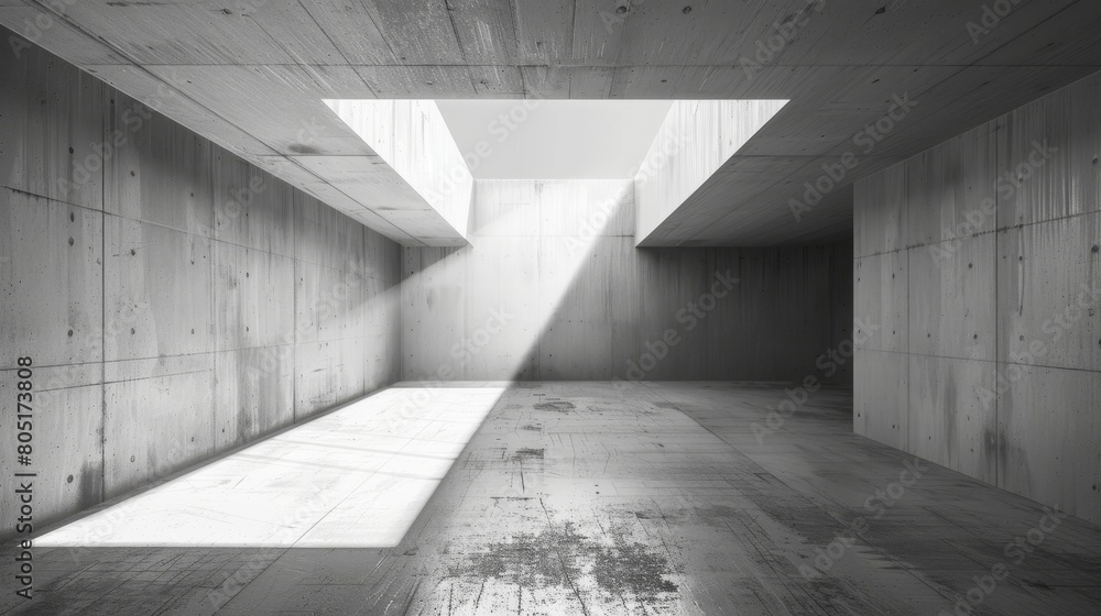 Concrete room background, abstract minimalist space with light grey walls and streaming sunlight, empty interior of a modern hall. Concept of white stone architecture, texture, daylight, building. Concrete room background, abstract minimalist space with light grey walls and streaming sunlight, empty interior of a modern hall. Concept of white stone architecture, texture, daylight, building.