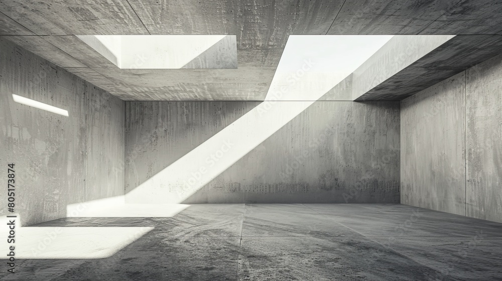 Concrete room background, abstract minimalist space with light grey walls and streaming sunlight, empty interior of a modern hall. Concept of white stone architecture, texture, daylight, building. Concrete room background, abstract minimalist space with light grey walls and streaming sunlight, empty interior of a modern hall. Concept of white stone architecture, texture, daylight, building.