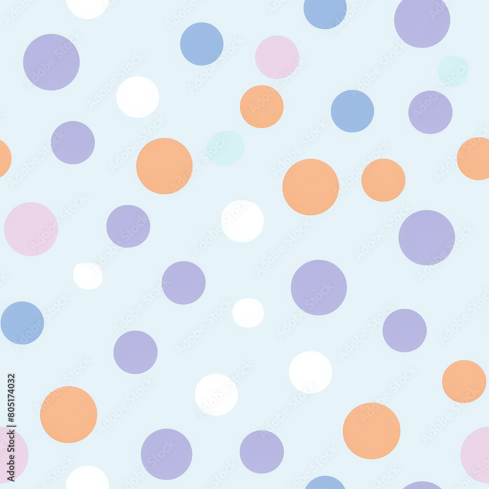 Pastel polka dot seamless pattern. Pastel polka dot seamless pattern.