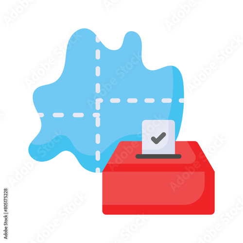 Electoral place icon design, polling station vector