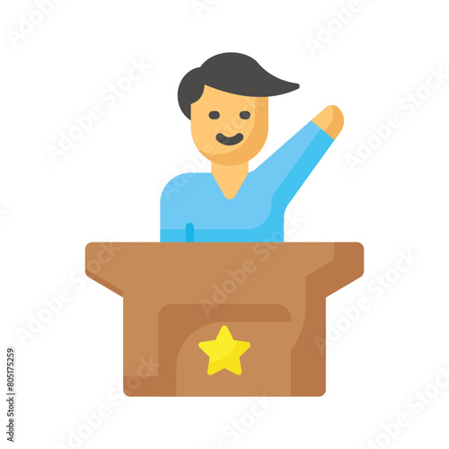 Well designed politician vector design, ready for premium use