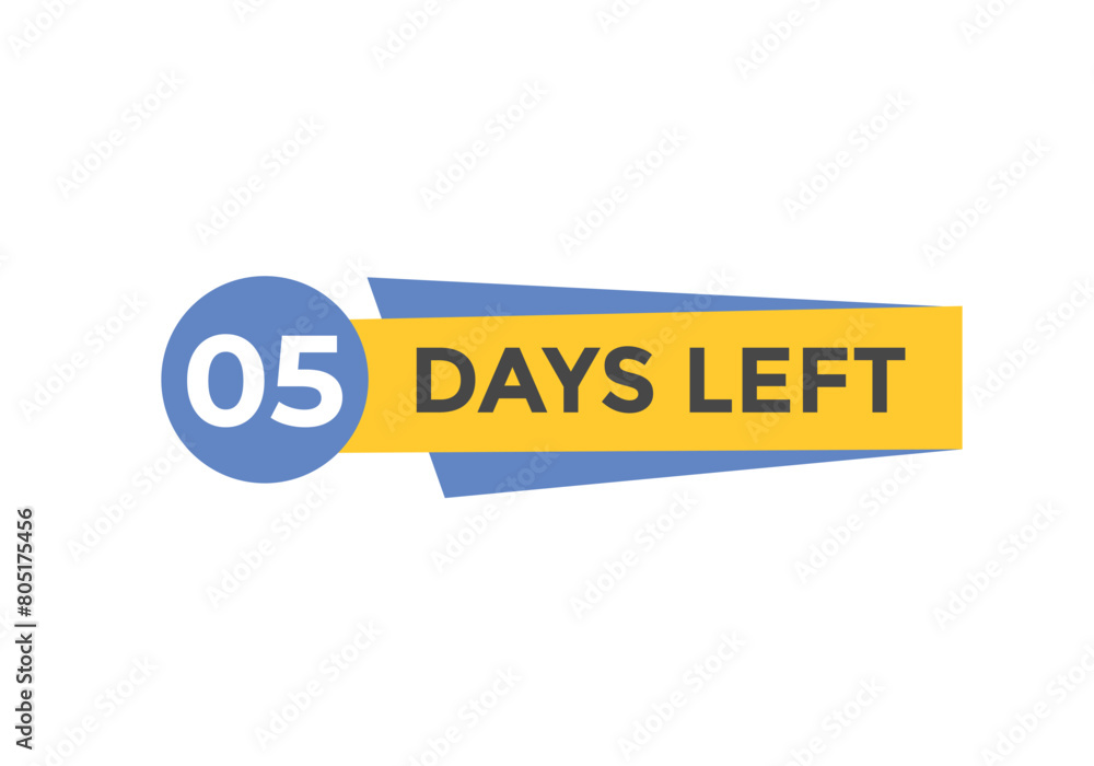5 days to go countdown template. 5 day Countdown left days banner design. 5 Days left countdown timer
5 days to go countdown template. 5 day Countdown left days banner design. 5 Days left countdown timer