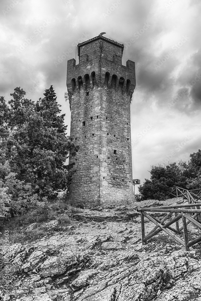Montale Tower on Monte Titano, Republic of San Marino Montale Tower on Monte Titano, Republic of San Marino