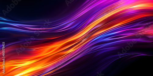 A colorful background with a black background and a purple background with a light pattern  Abstract painting with neon light