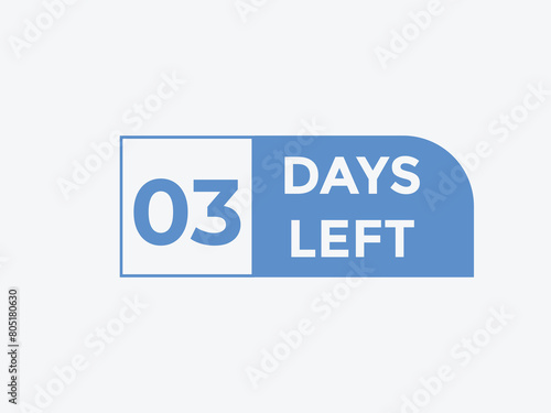 3 days to go countdown template. 3 day Countdown left days banner design. 3 Days left countdown timer
