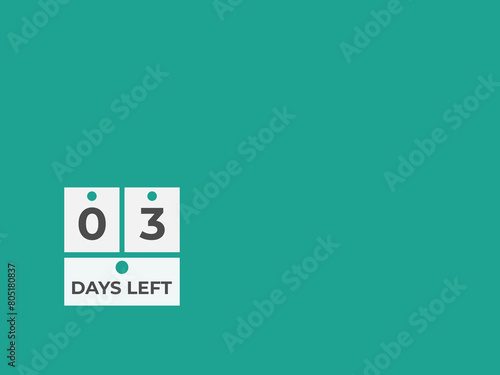 3 days to go countdown template. 3 day Countdown left days banner design. 3 Days left countdown timer
