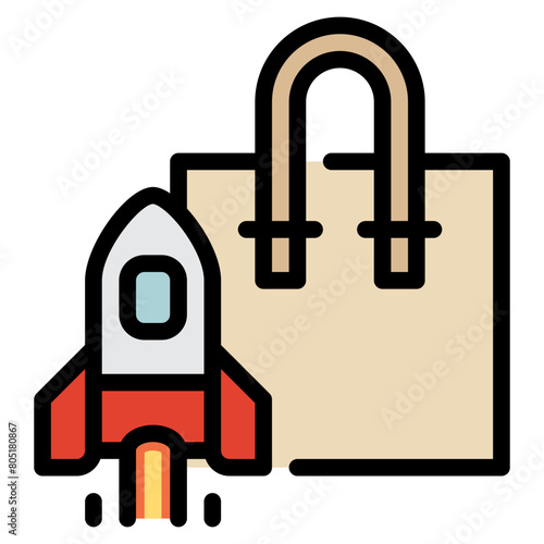 new item or arrival product filled outline icon