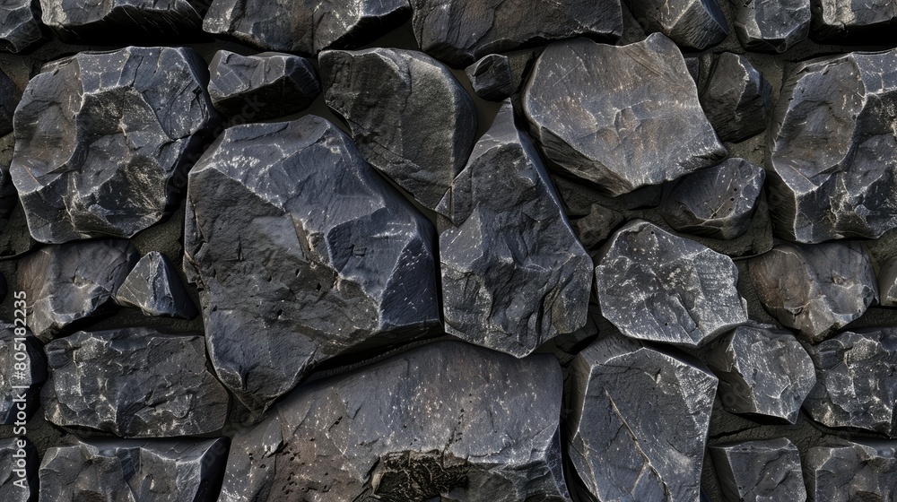 Masonry stones pattern in shades of black and gray, Ai Generated. Masonry stones pattern in shades of black and gray, Ai Generated.