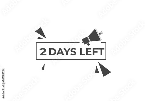 2 days to go countdown template. 2 day Countdown left days banner design. 2 Days left countdown timer
