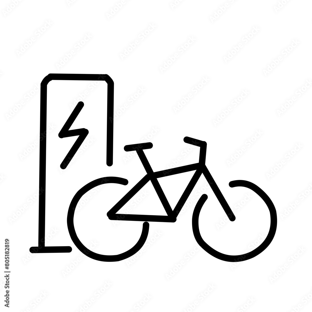 Bicycle Related Line Icon Bicycle Related Line Icon