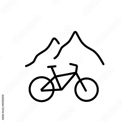 Bicycle Related Line Icon