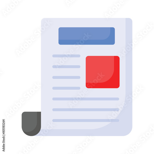 newspaper , creatively designed icon of news release in modern style