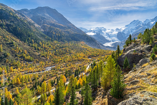 Herbststimmung im Val Morteratsch, Pontresina, Engadin, Graubünden, Schweiz
 photo