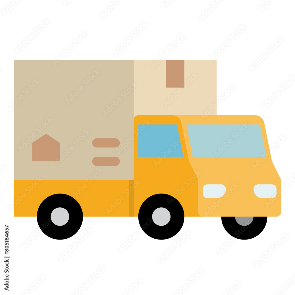 delivery cargo or transporting goods flat icon delivery cargo or transporting goods flat icon