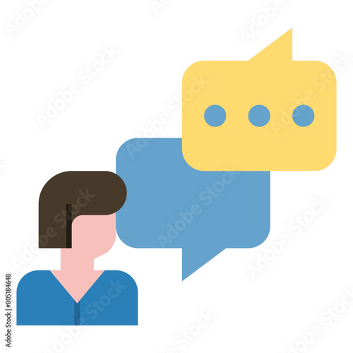 chatbot or chat conversation flat icon