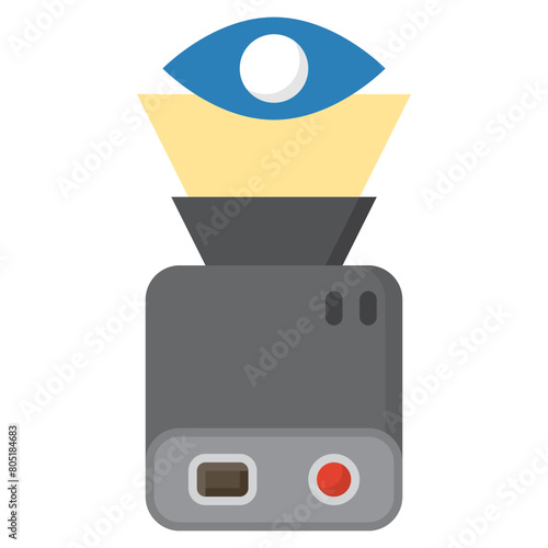 live streaming real time video flat icon