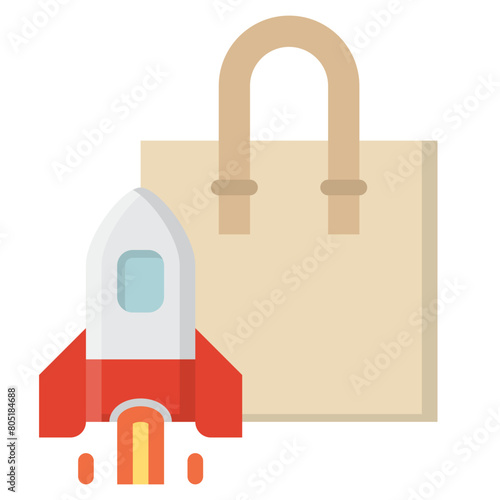 new item or arrival product flat icon