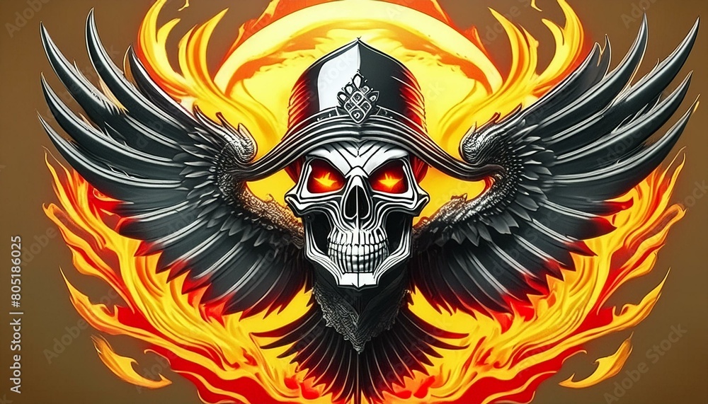 3D characters, fire, skull, dragon, tiger, Generative AI 3D characters, fire, skull, dragon, tiger, Generative AI
