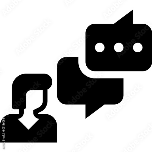 chatbot or chat conversation solid icon