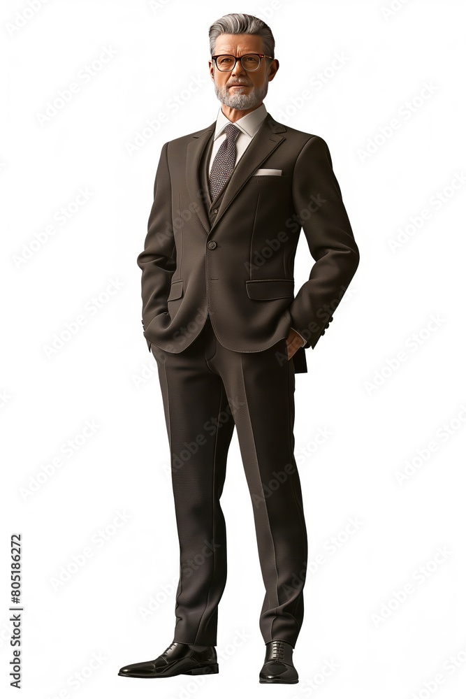 A smiling Businessman man in a classic suit, isolated on a white background. A smiling Businessman man in a classic suit, isolated on a white background.
