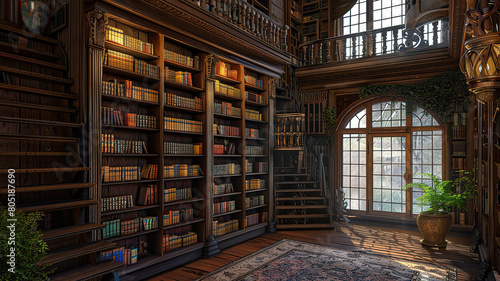 Magnificent Nestled among tall bookcases in an old-fashioned wooden library is a hidden chamber
