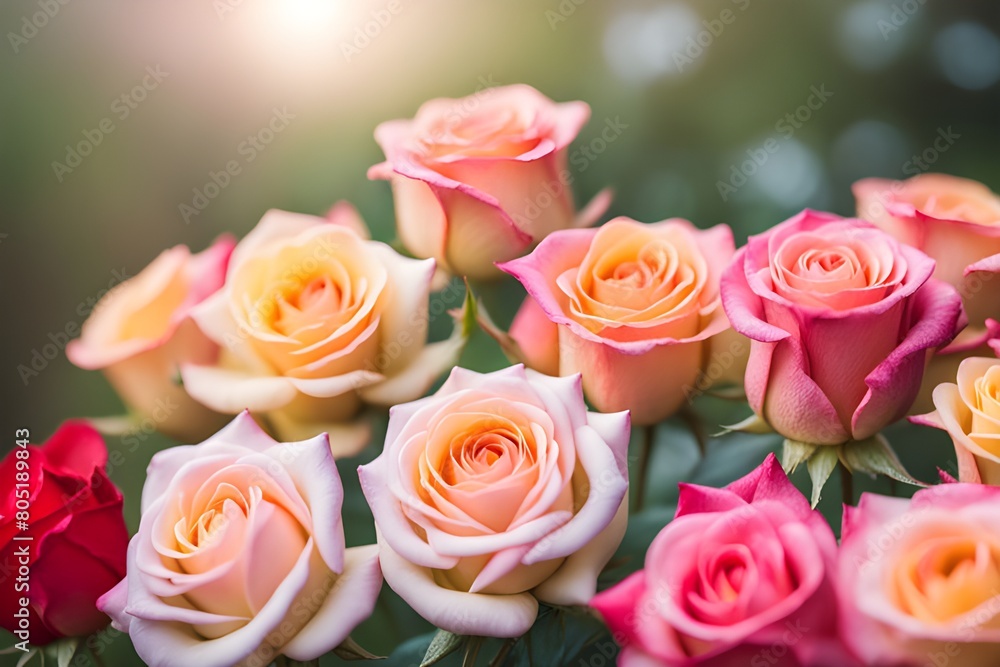 Various roses around Various roses around