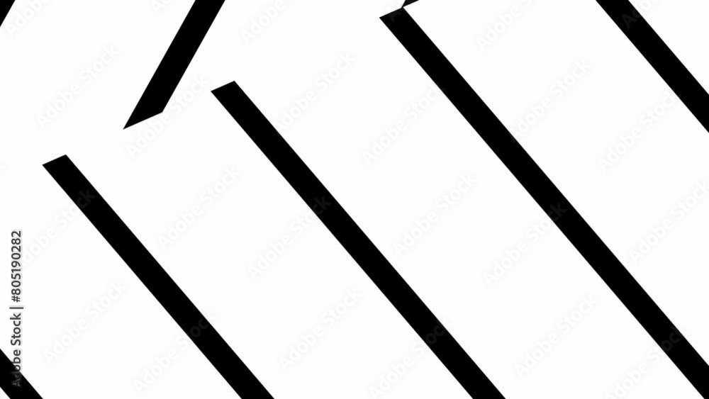 Abstract background with black and white stripes.Seamless loop video.Striped wallpaper. Abstract background with black and white stripes.Seamless loop video.Striped wallpaper.