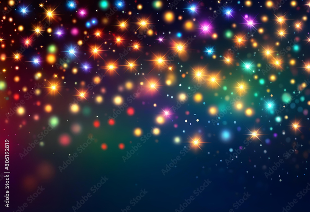 A digital painting of a colorful and glittery abstract background with twinkling lights A digital painting of a colorful and glittery abstract background with twinkling lights