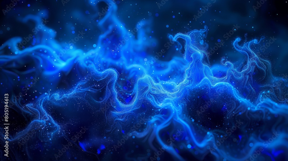 A dark blue background bearing blue and white swirls and bubbles, ideal for text overlay A dark blue background bearing blue and white swirls and bubbles, ideal for text overlay