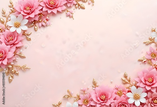 3d rendered photo of flowers on a plain background