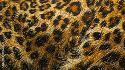 Close up of Felidaes brown and fawn patterned leopard print fabric photo