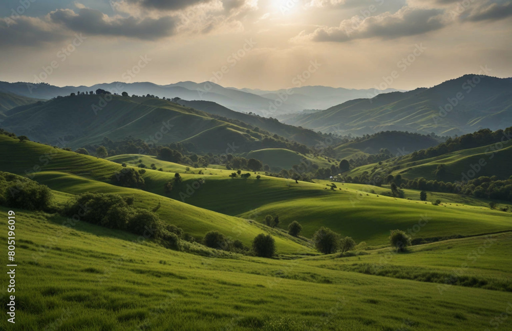 Obraz premium landscape with mountains and sky
