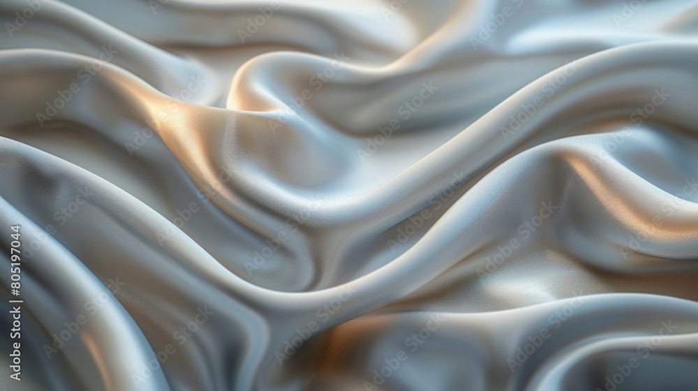 Fototapeta premium A luxurious silk fabric exudes elegance, its smooth texture and sheen creating a backdrop of opulence