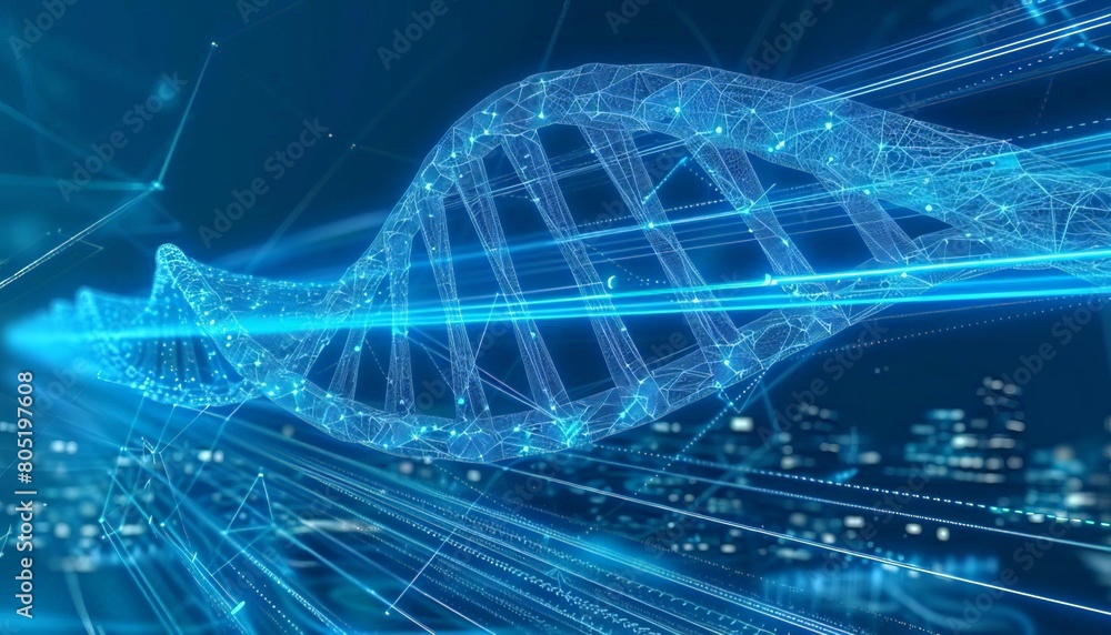 Create a low-poly infographic explaining the structure of DNA ...