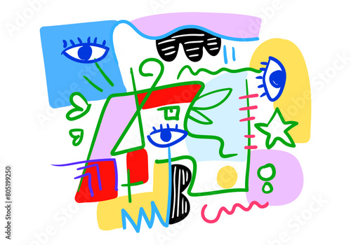  Colorful Abstract contemporary modern trendy Vector  patterns. Wallpapers. Perfect