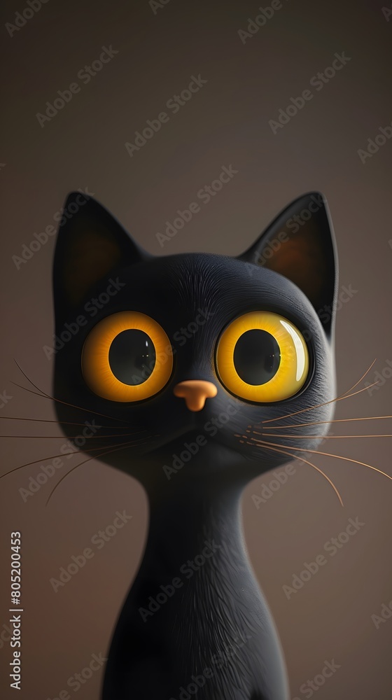 Black cat in the studio scene. Ideas from the cuteness of Bombay cats. Black cat in the studio scene. Ideas from the cuteness of Bombay cats.