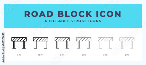 Road block line icon. High quality icon symbol for web design. App