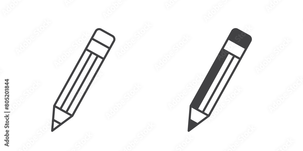 Pencil icon in flat style. Office supplies vector illustration on isolated background. Writing sign business concept. Pencil icon in flat style. Office supplies vector illustration on isolated background. Writing sign business concept.