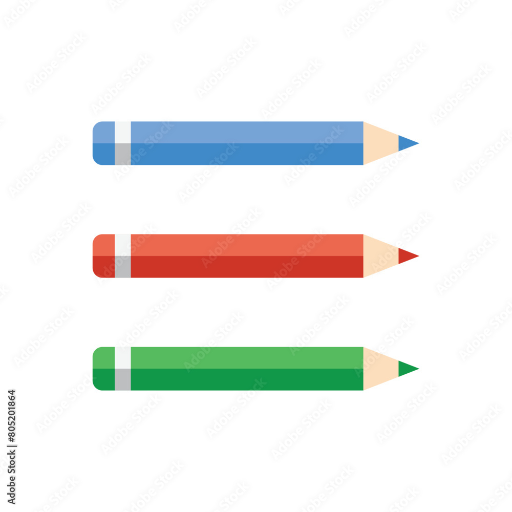 Pencil icon in flat style. Office supplies vector illustration on isolated background. Writing sign business concept. Pencil icon in flat style. Office supplies vector illustration on isolated background. Writing sign business concept.