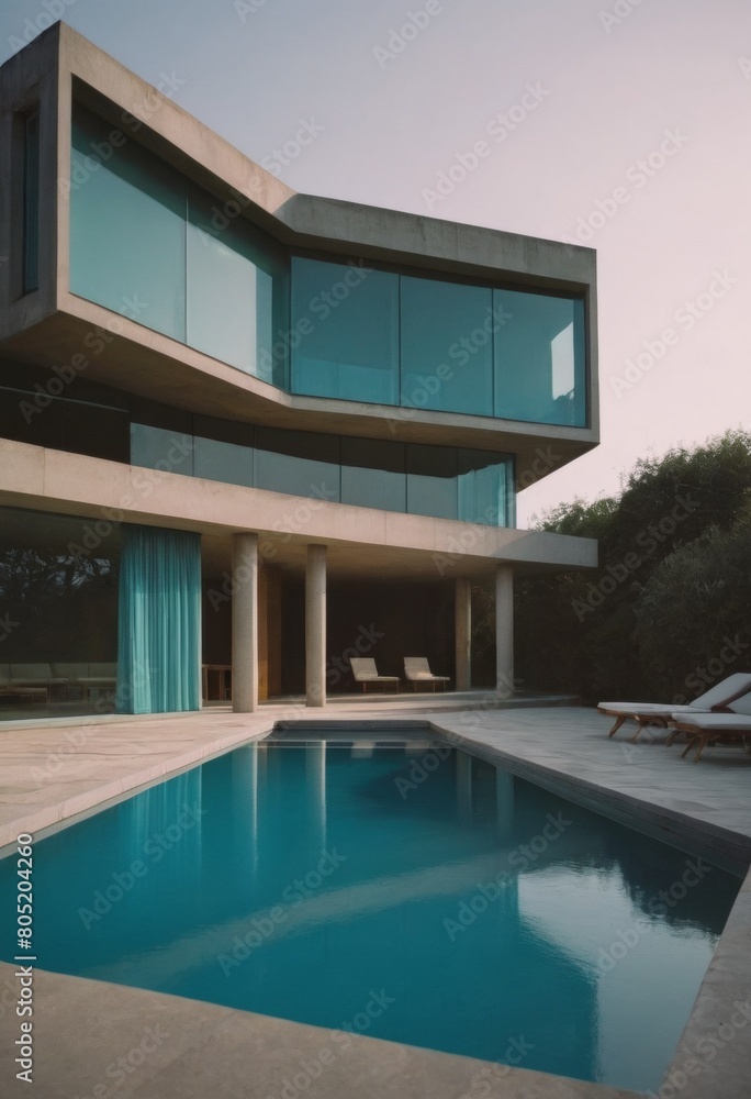 Fototapeta premium modern house in the park