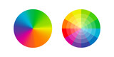 Color grade wheel for color selection and for editing purposes with illustrated background