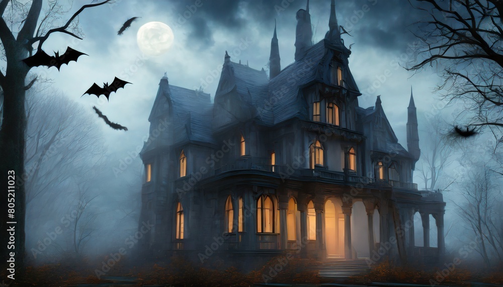 halloween night scene